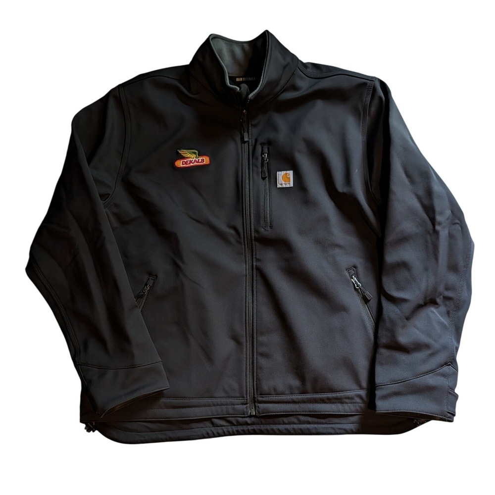 Carhartt Crowley Rain Defender Softshell Jacket Black Mens 2XL DeKalb OJ2199-M